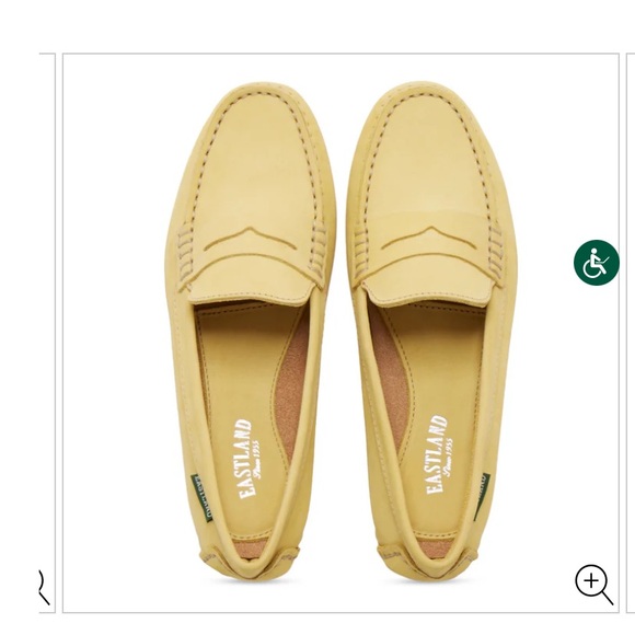 Eastland Shoes - “Eastland” Patricia penny loafer driving moc; yellow nubuc; size 7; NWOT